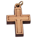 Olive wood Latin Cross Laser Pendant (3x2 cm or 1.2x0.78")