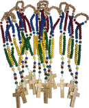 Holy Land Market Colorful Wooden Rosary for Hanging or Praying - 5 Colors