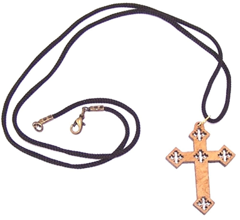 Coptic Cross Style I - olive wood necklace, necklace is 60cm long - 23.5 inches )
