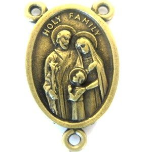 Holy Family - Bronze center (2x1.5 cm-0.8x0.6")