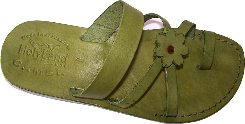 Holy Land Market Men/Women Biblical Jesus Leather Sandals/Slides From Jerusalem (Galilee Style)