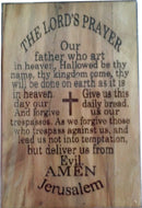 The Lord`s Prayer Magnet - Olive Wood (6x4 cm or 2.4x1.6)