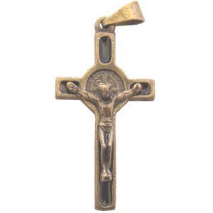 St. Benedict Rosary crucifix-Bronze grade A (3.8x2cm-1.5x0.8")