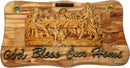 OLive wood Last Supper Plaque Hand Made in Bethlehem Holy Land with Alabaster / Ceramic clay
