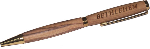 Handcrafted Bethlehem olive wood ballpoint pen