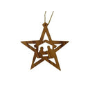 Holy Land Market Olive Wood Bethlehem Star Nativity Manger [Kitchen]