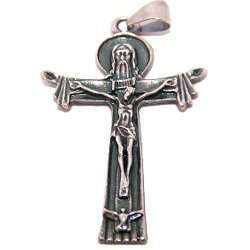 Crucifijo de rosario de la Trinidad - Estaño (4x2.7cm-1.57x1.06")