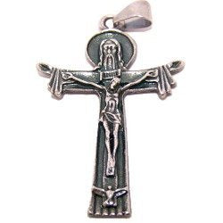 Trinity Rosary crucifix - Pewter (4x2.7cm-1.57x1.06")