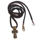 King Crucifix with Mary on back bronze tone medal necklace - design based on Fedorov designer - 60cm