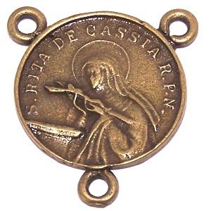 Saint Rita of Cascia - the patron of impossible causes - Bronze center (2cm - 0.8")