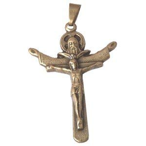 Trinity Rosary crucifix - Bronze (3.5x2.5cm-1.5x1")