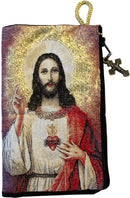 Holy Land Market Purse Tapestry of The Blessed Mother Mary - with Heat Printing on Synthetic Cloth Decorated - Style II (6.25 x 3.75 Inches)