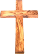 Holy Land Market Olive Wood Cross from Bethlehem with a Certificate and Lord Prayer Card