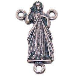 Divine Mercy center - Pewter (2.4 cm-0.95")