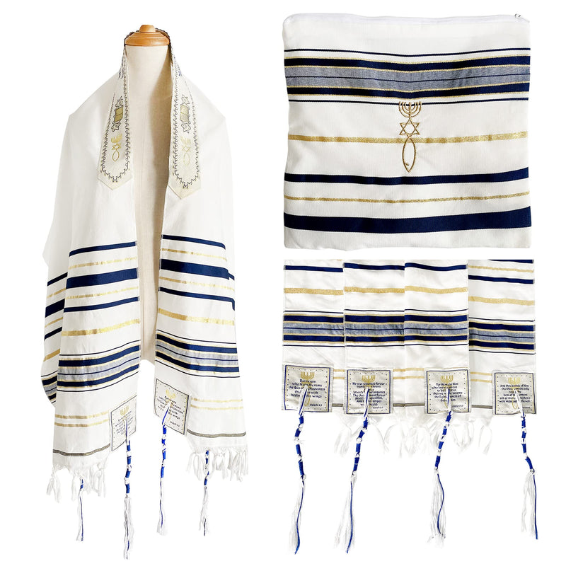 New Covenant Prayer Shawl, English / Hebrew & Bag (Israel) Holy Land